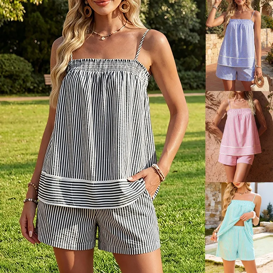 

Holiday Outfits Woman Shorts Womens Matching Sets Crop Top Short Pants High Waisted Summer Shorts Pastel Blue Casual Shorts