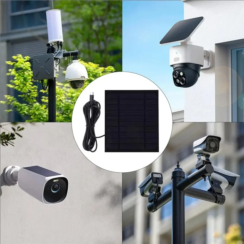 Promotion! 6W Solar Panel Waterproof Outdoor Hiking And Camping Portable Doorbells Security Cameras Lights Charging Panel Type-C - view 4