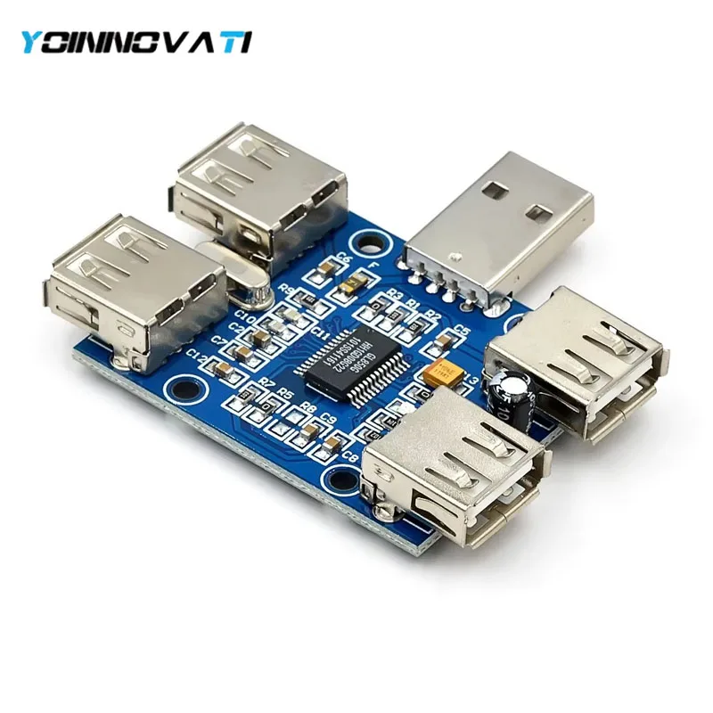 YT USB 2.0 4-Port Hub Expansion Module – GL850G Controller IC, High-Speed Splitter for PC/Laptop