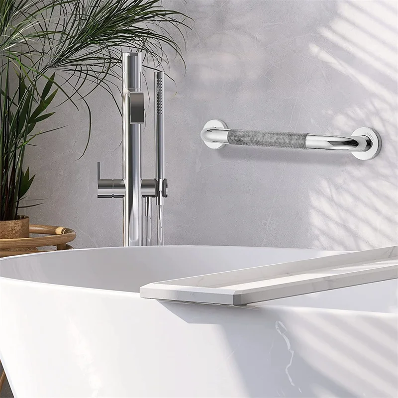 Bathroom Tub Toilet Handrail Grab Bar Stainless Steel 300/400/500Mm Anti Slip Shower Safety Support Handle Towel Rack