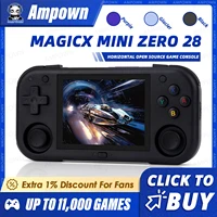 AMPOWN Mini Zero 28 consola de videojuegos portátil pantalla IPS de 2,8 pulgadas procesador A133P sistema operativo Android 2,4GWIFI reproductor MAGICX ZERO28 regalos