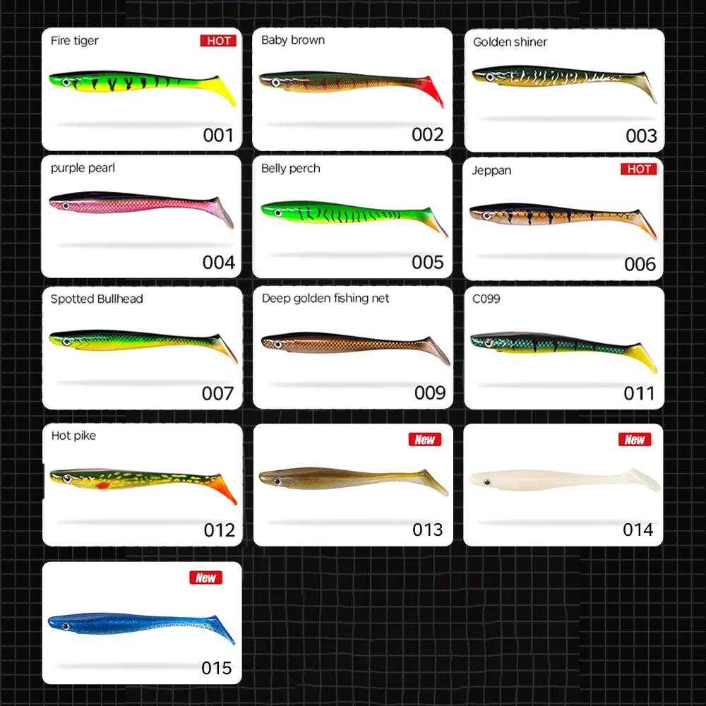 Hunthouse Pro Shad Fishing Soft Pike Lure 120/150/200mm Paint Printing Lure Paddle Tail Silicone Souple leurre Natural Musky