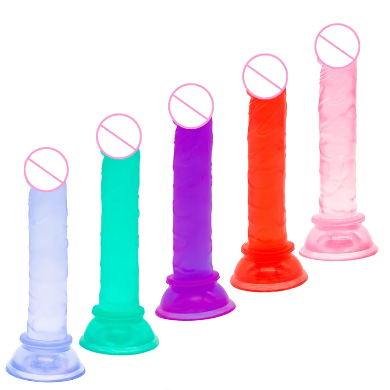 Erotic Soft Mini Jelly Dildos Realistic Anal Dildo Strap On Penis With Suction Cup Toys For Adult Sex Toys For Woman Men Gay