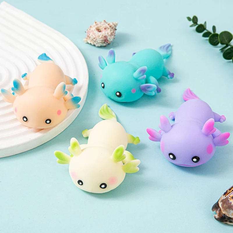 

Cute Axolotl Squeeze Toys Cartoon Fish Relax Antistress Squishy Toys Stress Relief Slow Rebound Fidget Toys