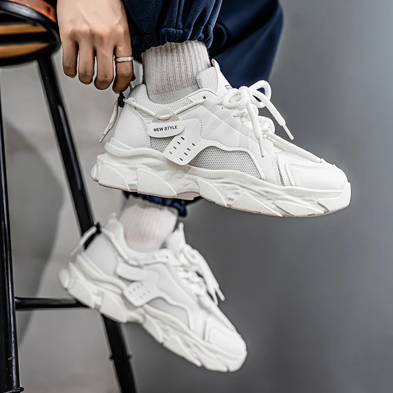 

Men's Shoe Breathable New Tennis Men Soft Soles Comfort Male Sneakers Thick Soled Casual Sneakers Outdoor Running Four Seasons