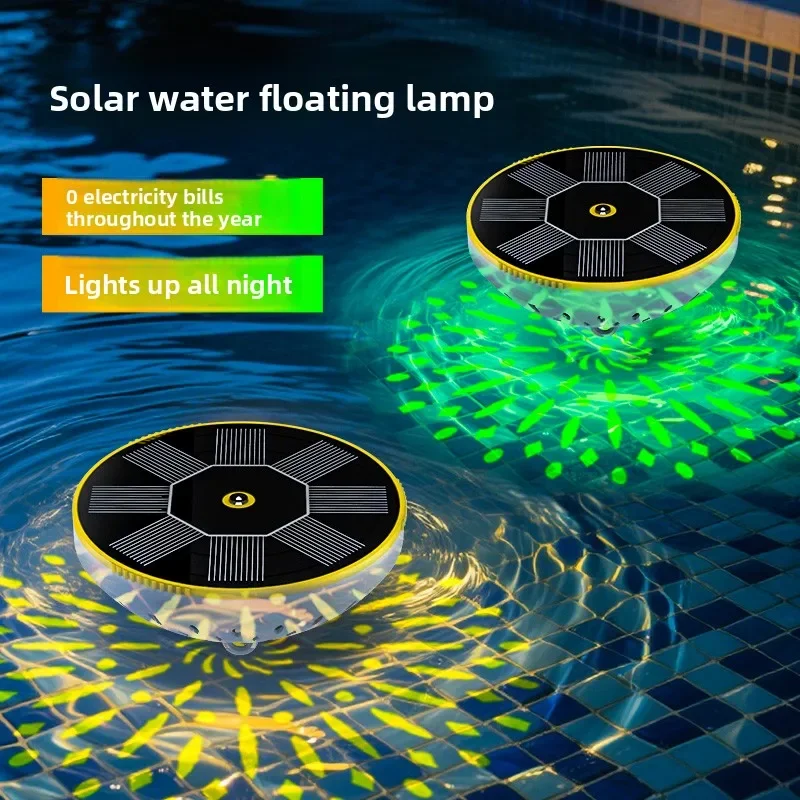 New solar-powered floating pond light, color-changing courtyard pool light, villa outdoor fish pond light.