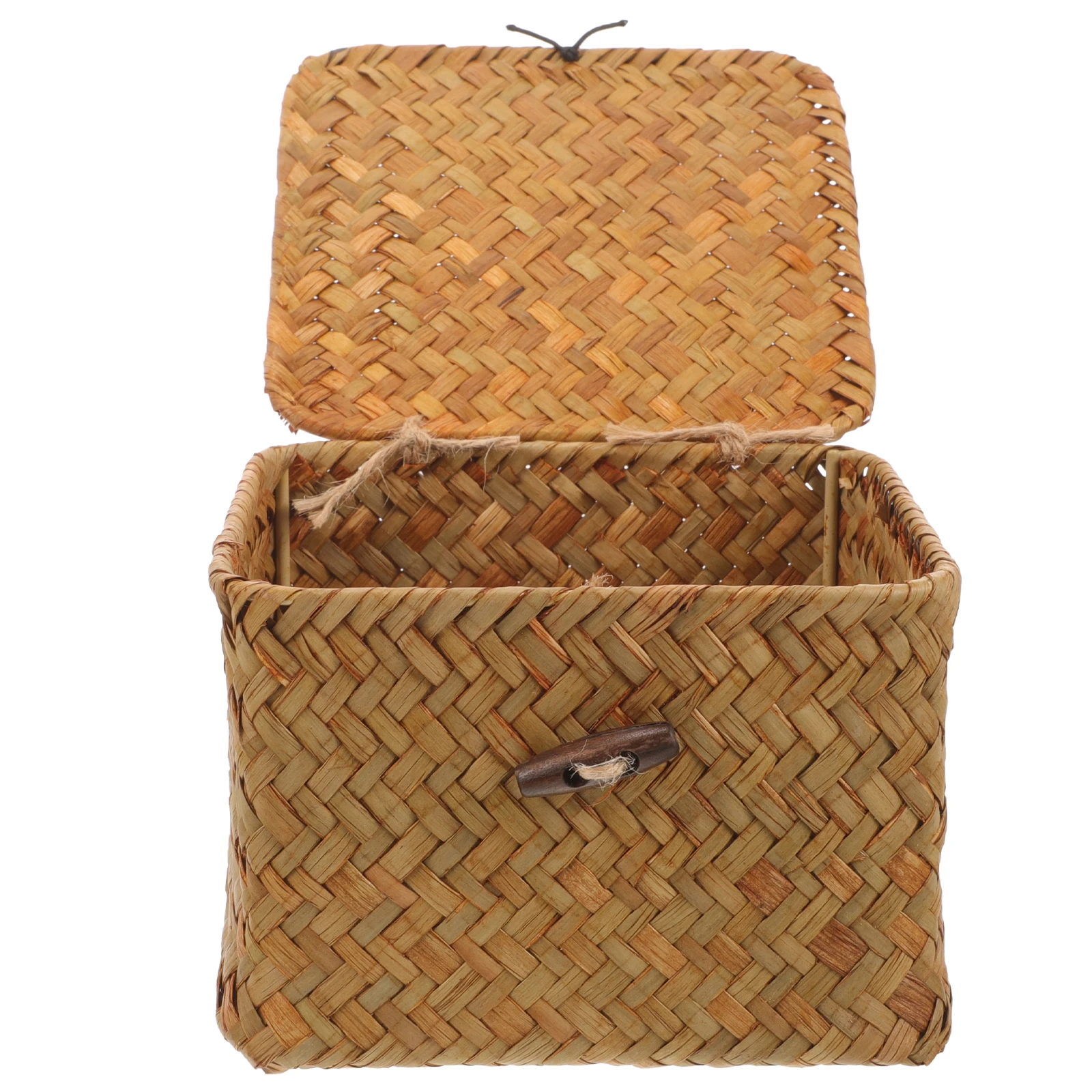 

Woven Storage Basket 14x14x9 Sewing ganizer Retro Bellflower H made Durable Wicker Baskets Home Storage Needle Thread Box