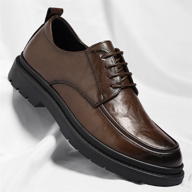 

Men Derby Shoes PU Solid Color Comfortable Classic Business Formal Men Shoes