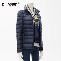 Chaqueta ultraligera de plumón de pato para mujer, Parkas cortas ajustadas coreanas, 13 colores, primavera y otoño, novedad de 2023