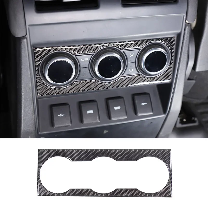 

For Land Rover Defender 110 2022-2024 Car Rear Air Conditioning Switch Frame Sticker Soft Carbon Fiber Interior Accessories