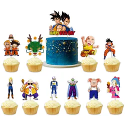 Suministros para fiesta de cumpleaños, juegos de manteles con globos de Anime de Dragon Ball, pancarta, inserto de pastel, decoraciones para fiesta de Baby Shower para fanáticos de los héroes de niño