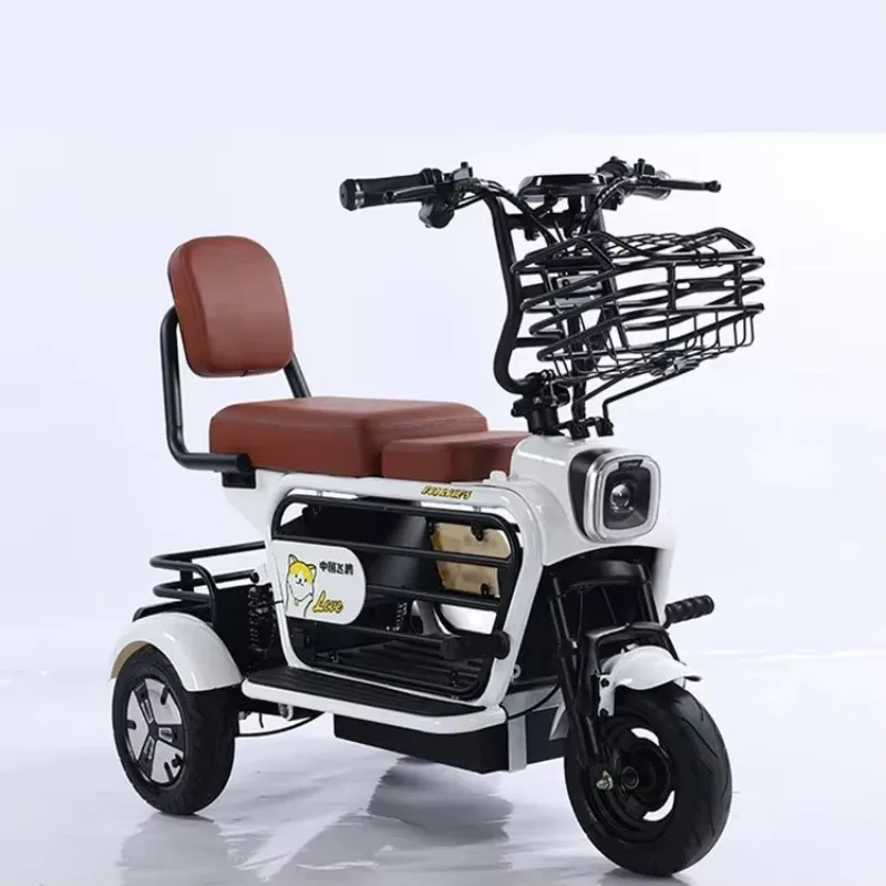 Electric tricycle 500W48V20AH two-seater mini 3-wheel electric scooter with vegetable basket adult electric 3-wheel motorcycle