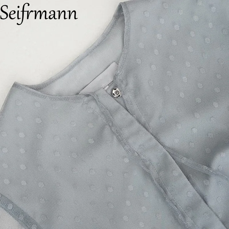 Seifrmann damska elegancka suknia balowa plisowana sukienka wokół szyi sznurowane z długimi rękawami nowe modne duże plisowane sukienki typu swing