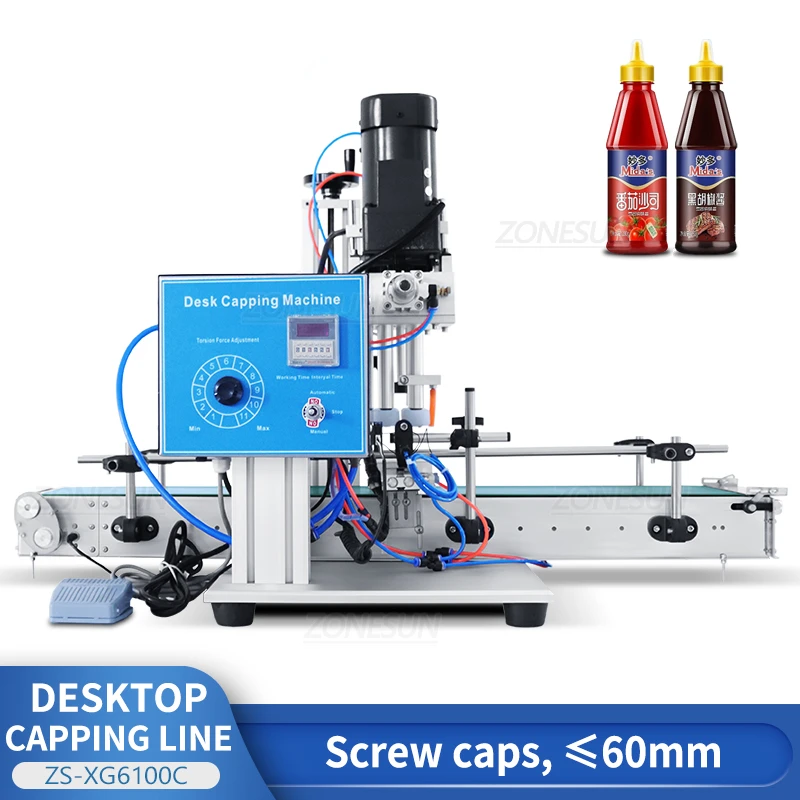 100C Automatic Bottle Capping Machine Srew Top Liquid Spray Cap Twist Glass Dropper Lid Conveyer Line