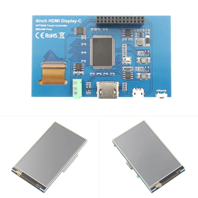 Imagem -04 - Módulo de Ecrã Lcd Tátil Hdmi Ips hd Usb Raspberry Pi3b Plus 4b 800x480 4