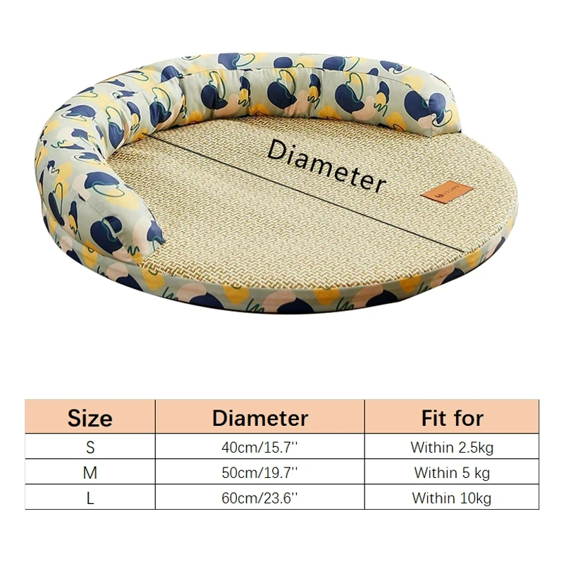 Summer Pet Dog Bed for Small Medium Dogs Breathable Cooling Dog Sleeping Mat Washable Puppy Bed Kennel Pet Supplies