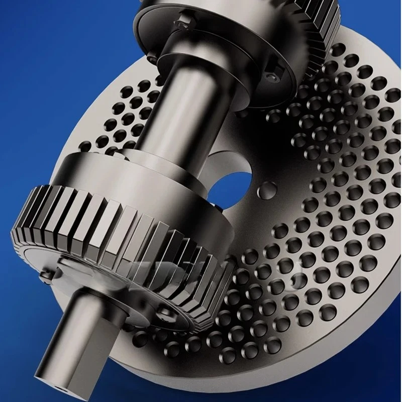 نوع 260 حزام محرك تغذية بيليه آلة تربية معدات تحبيب الأعلاف المزرعة الرطب الجاف الاستخدام المزدوج 15KW الحيوان الغذاء بيليه #4