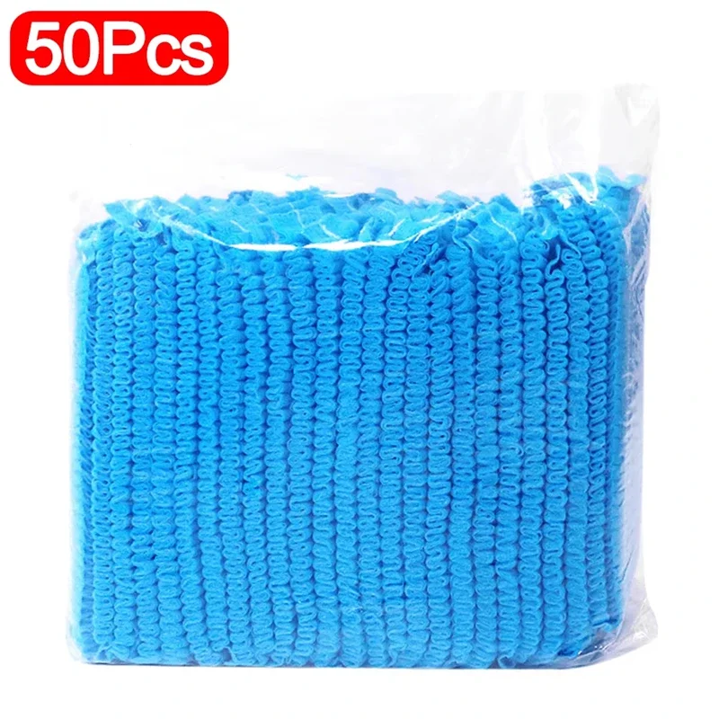 100/50/10PCS Einweg Vlies Stoff Hut Elastische Sterile Kappen Wimpern Verlängerung Kopf Abdeckungen Spa Salon Schönheit zubehör