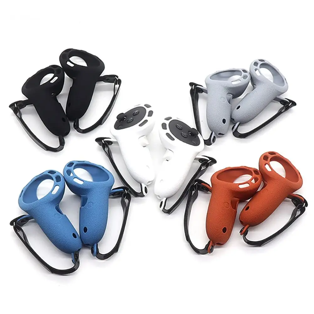 เคสสำหรับ meta Quest 3ที่จับกันกระแทกแบบสัมผัสฝาครอบป้องกันซิลิโคนมือจับปลอกอุปกรณ์เสริมสำหรับเกม VR