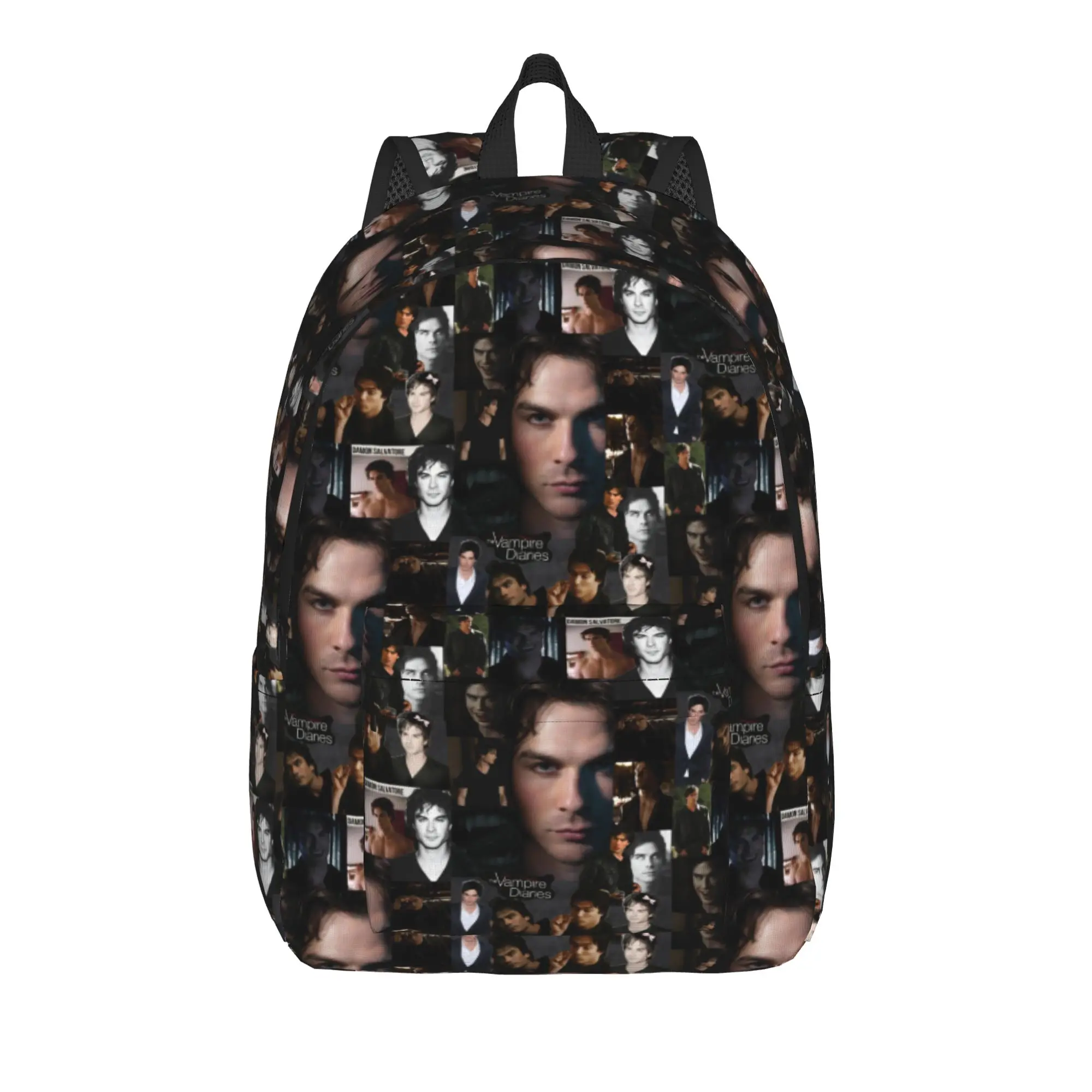The Vampire Diaries Resuable Movie Backpack Damon Salvatore College Backpacks Men Design Pattern School Bags Fun Rucksack