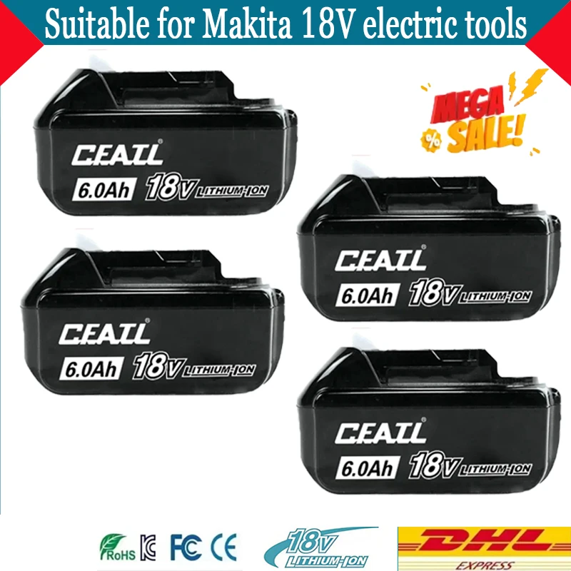 

For 18V Makita power tool battery 3Ah/5Ah/6Ah/9Ah rechargeable battery replacing Makita DB,DUB,DDF,DGA,DTW,DRT,DAS,DJV,DBO