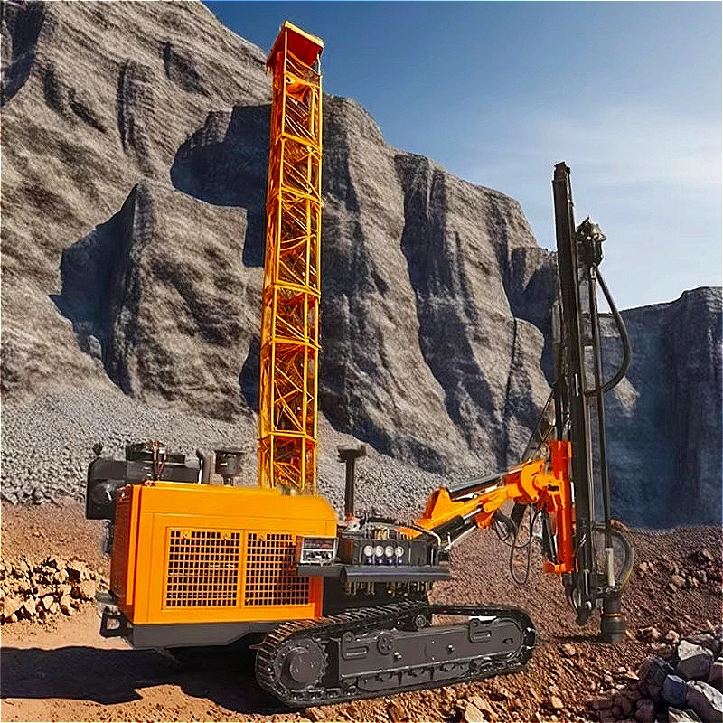 Crawler DTH Blast Hole Machine for Water Well Drilling Mining Exploration Foundation Work Customized Design High Power Rig Sale