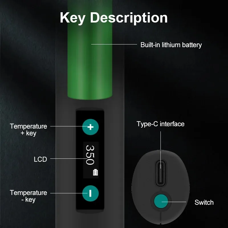 QUICK TS1 Professional Electric Soldering Iron Precision Smart Portable 100-420℃ OLCD Display  Integrated Repair Tool