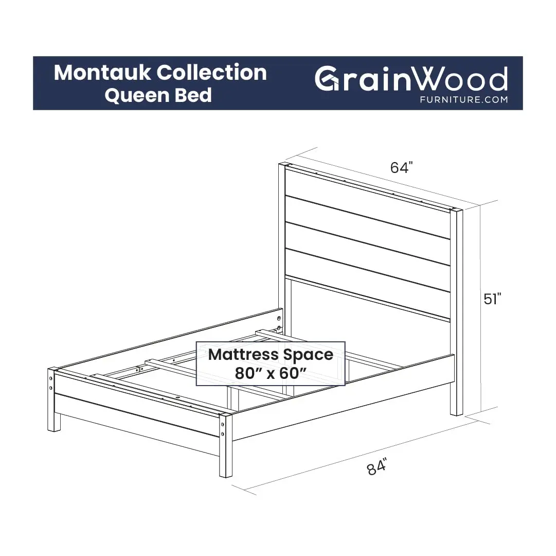 Solid Wood Queen Bed Rustic Walnut Finish Bedroom Furniture, Customized