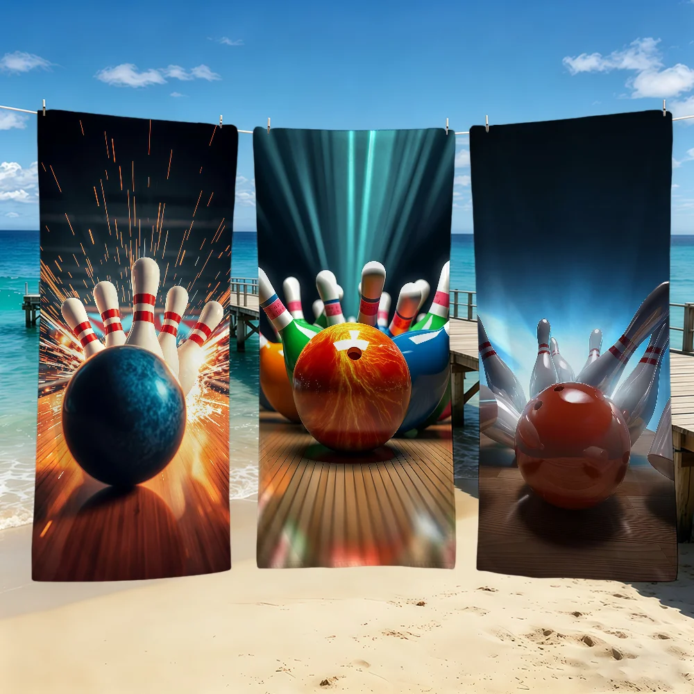 

Bowling Fashion Towel For Outdoor Camping Beach Towel Super Absorbent Quick-Drying Summer Towel