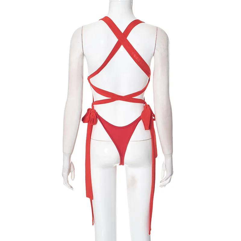 طقم مكون من قطعتين فستان نسائي أنيق للشاطئ برقبة دائرية فستان قصير أنيق بدون أكمام للسهرة وحفلات الشارع 2026 لربيع وصيف #5