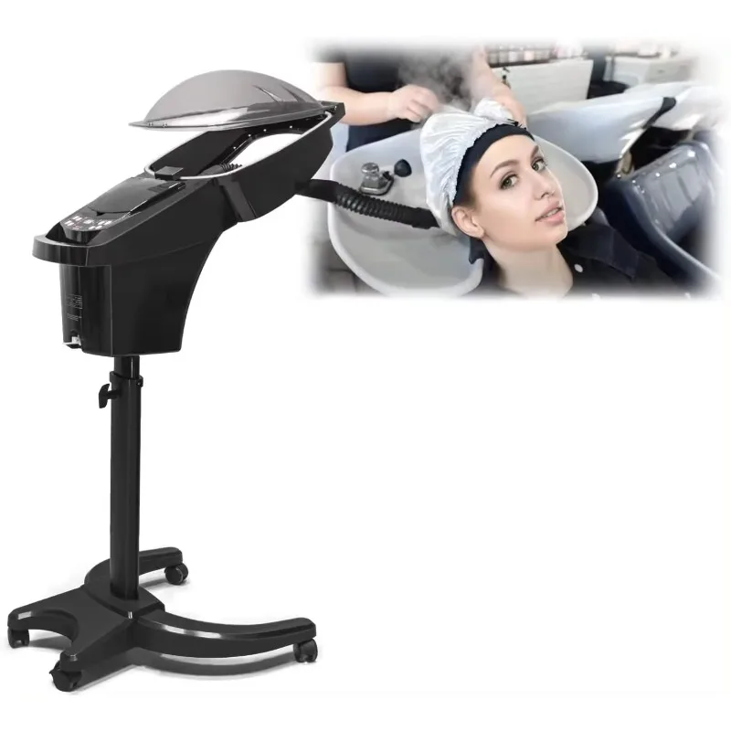 Peralatan uap ultrasonik, lampu LED kabut mikro ultrasonik, Steamer Spa rambut hangat & keren untuk menata rambut