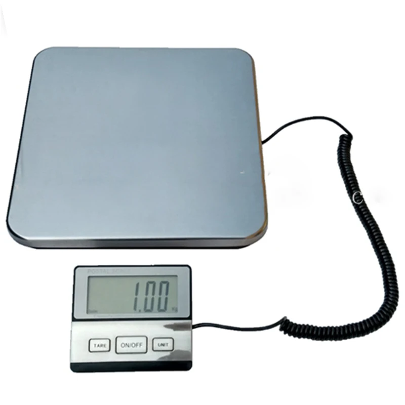 Digital Postal Scale Desktop Scale Post Office Weight Shipping Scale Stainless Steel Surface 100Kg Luggage Weighing Scale