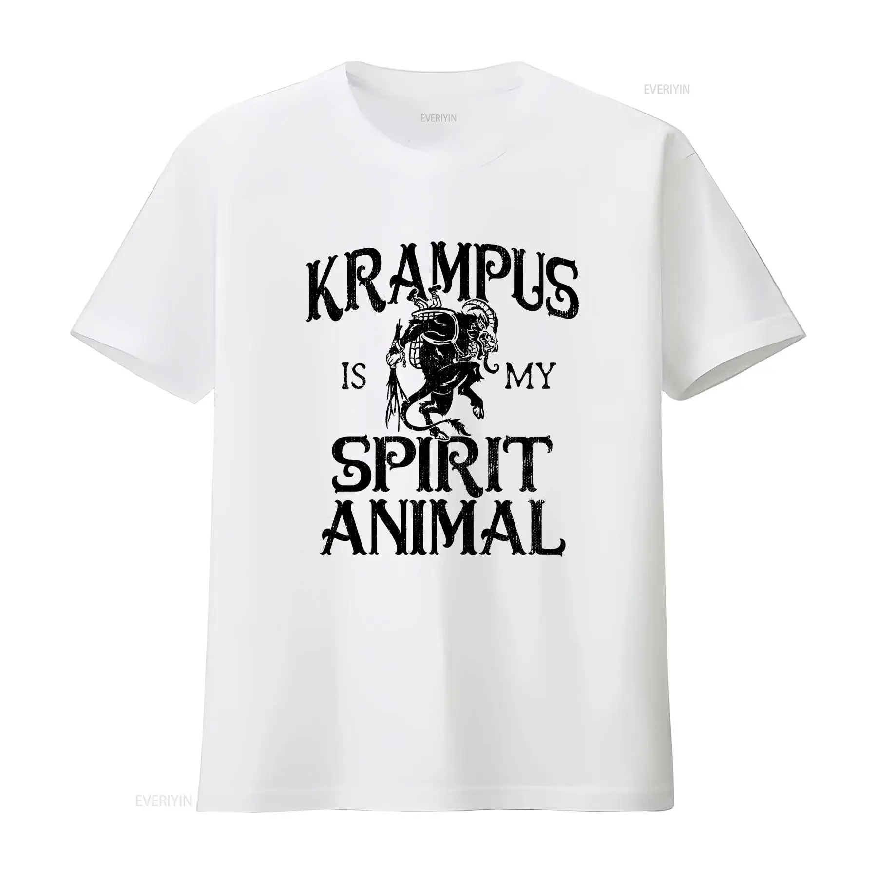 

Мужская футболка Krampus Is My Spirit Animal, забавная рождественская футболка Saint Nicholas Folklore, винтажная стираная дизайнерская одежда, стильная одежда