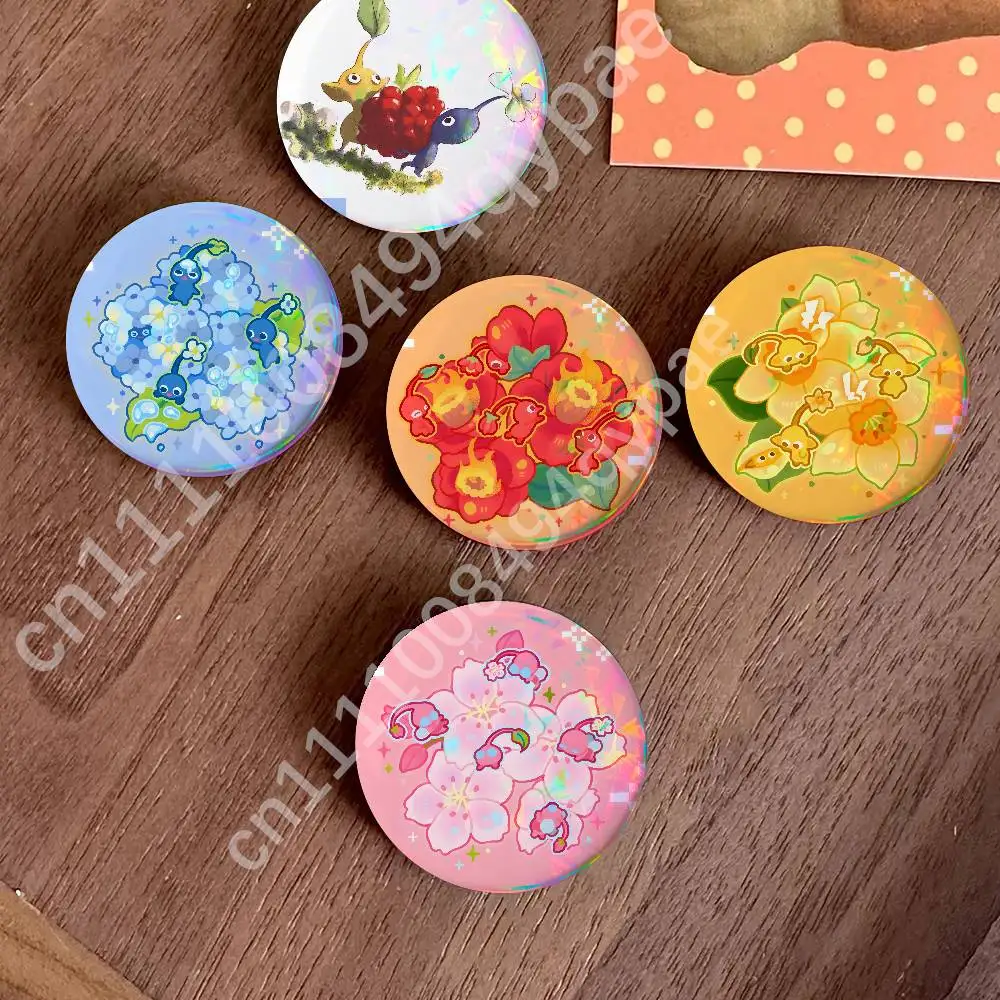 P-Pikmin Cute Button Pin Single Pack Anime Merch for Ita Bags Badge Collectible Buttons