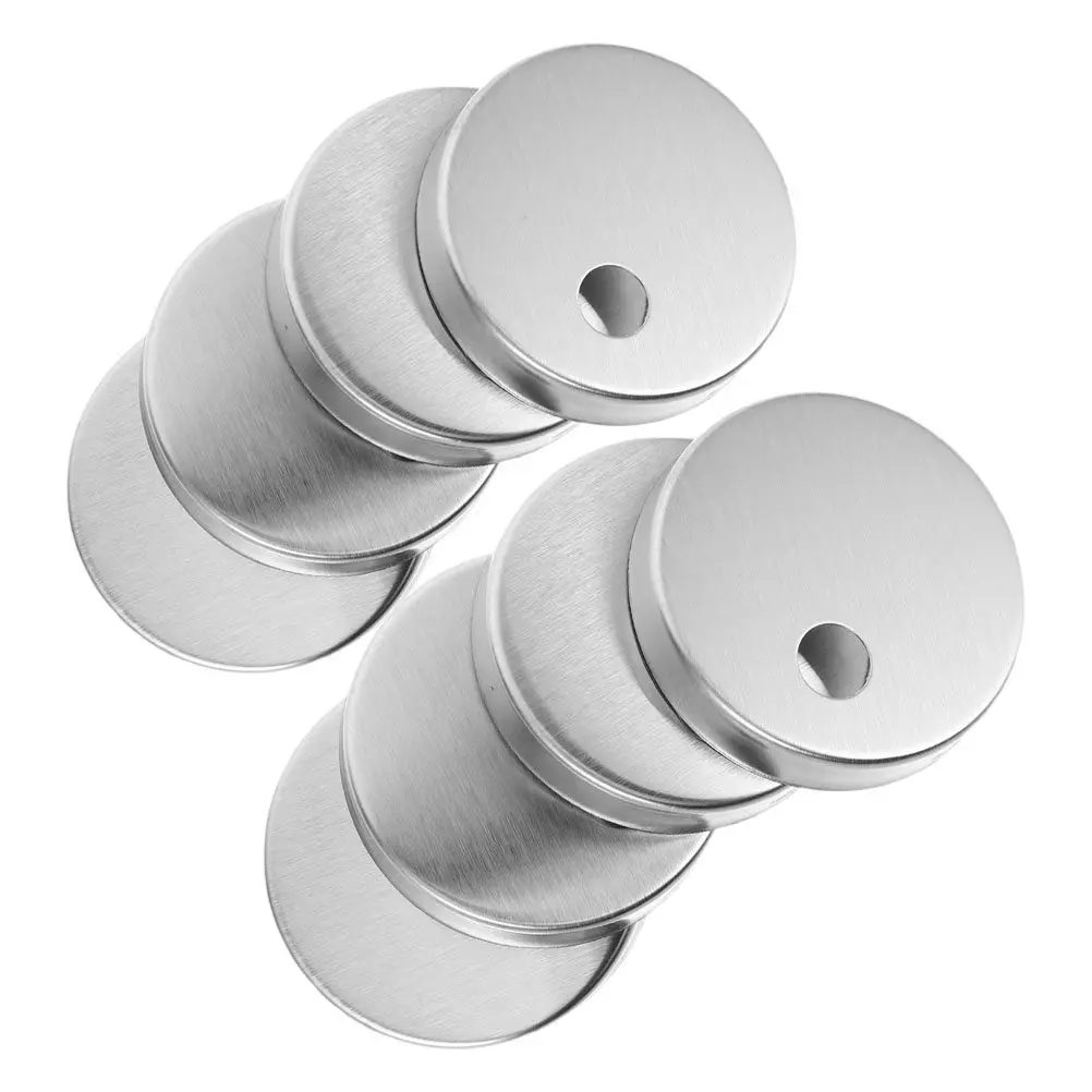 4 Pairs Stainless Steel Toilet Seat Bolt Covers – Round Screw Caps for Easy Installation & Universal Fit