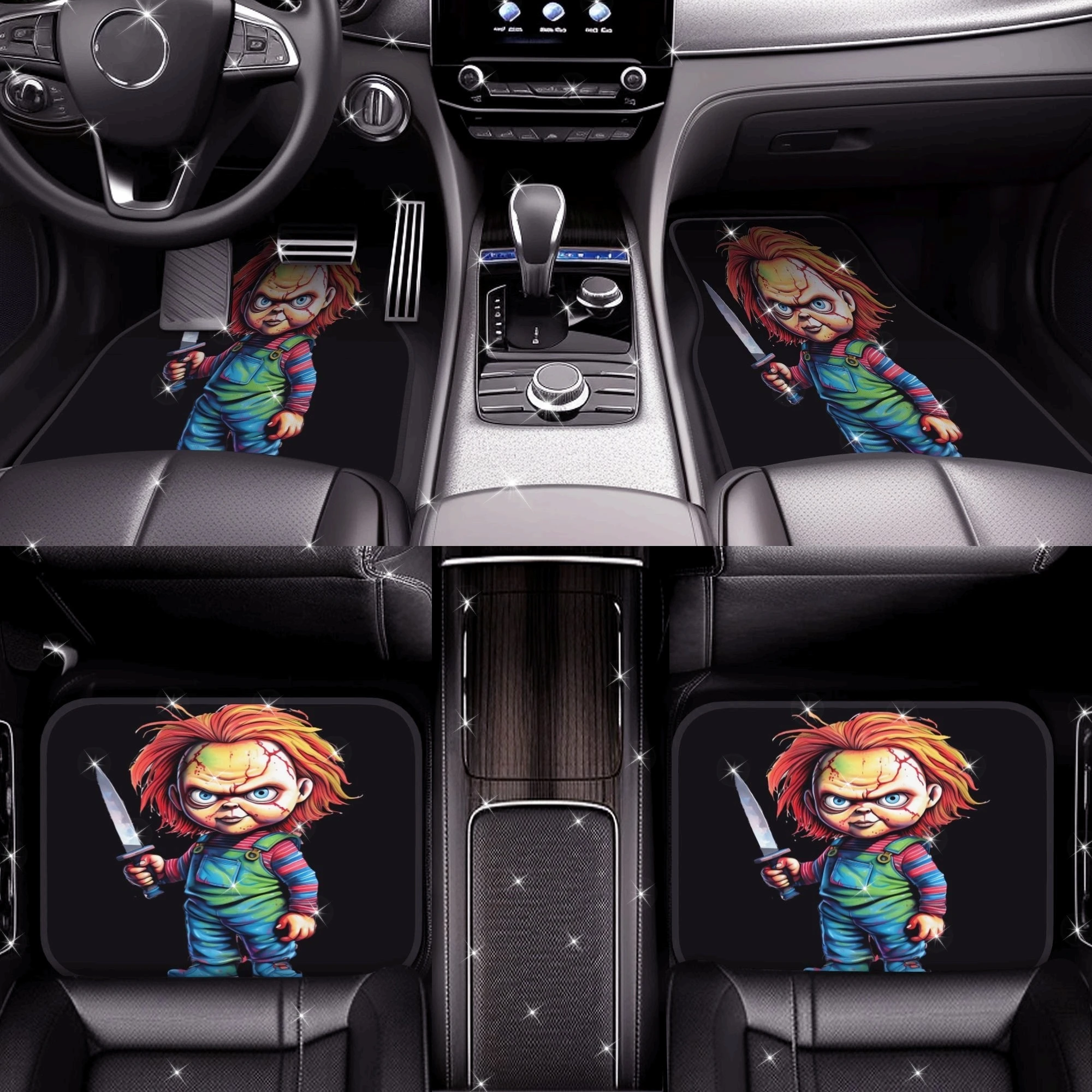 4pcs Akagi RedSuns Hatsune Style Pattern Printed - High-end Comfortable Car Mats, Fashionable And Durable Automotive Accessories