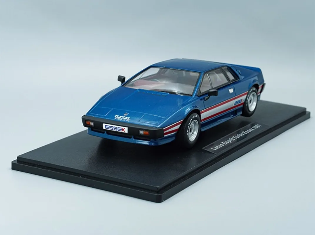 KK Diecast 1/18 Skala Model Samochodu Lotus, Metalowy Model Samochodu Lotus Turbo 007 Niebieski, Zabawki dla Chłopców, Prezent, Oryginalne Opakowanie