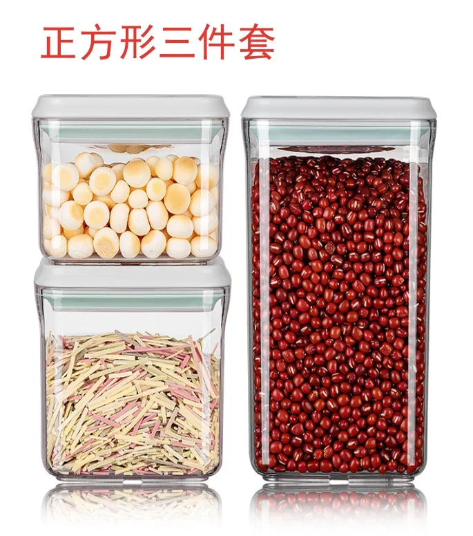 Ankou Dry Food Fresh Keeping High Transparent Plastic Airtight Food Kitchen Containers Box