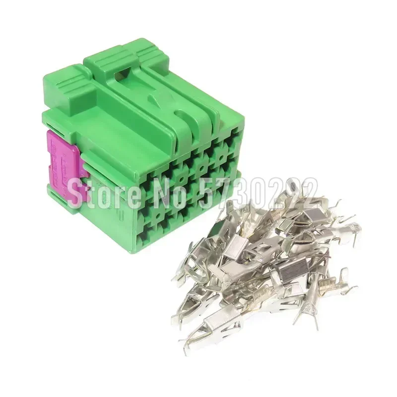 15P Green Auto Wiring Harness Connector Car Plastic Housing Unsealed Socket Automobile Parts 1-967623-2