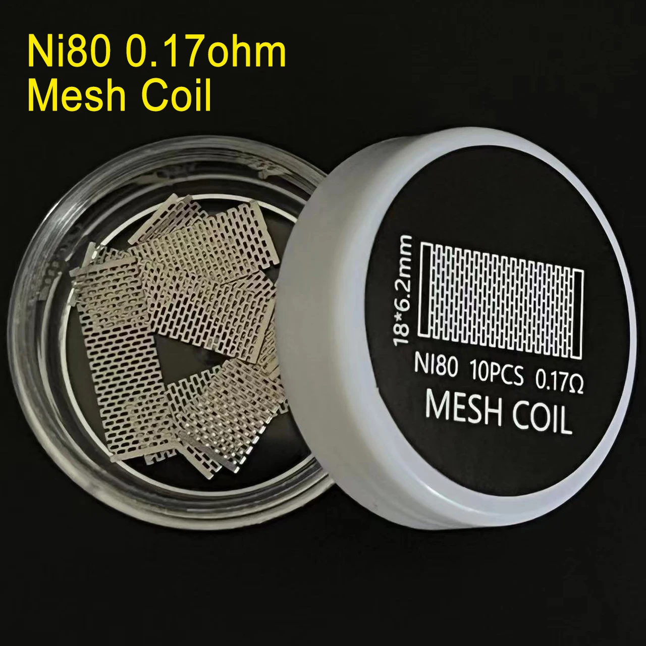 10PCS/box ZEUS X MESH Coils KA1 Ni80 0.17ohm 0.19/0.2ohm Mesh Coils Wire DIY COTTON Tools Bacon Sticker Tool