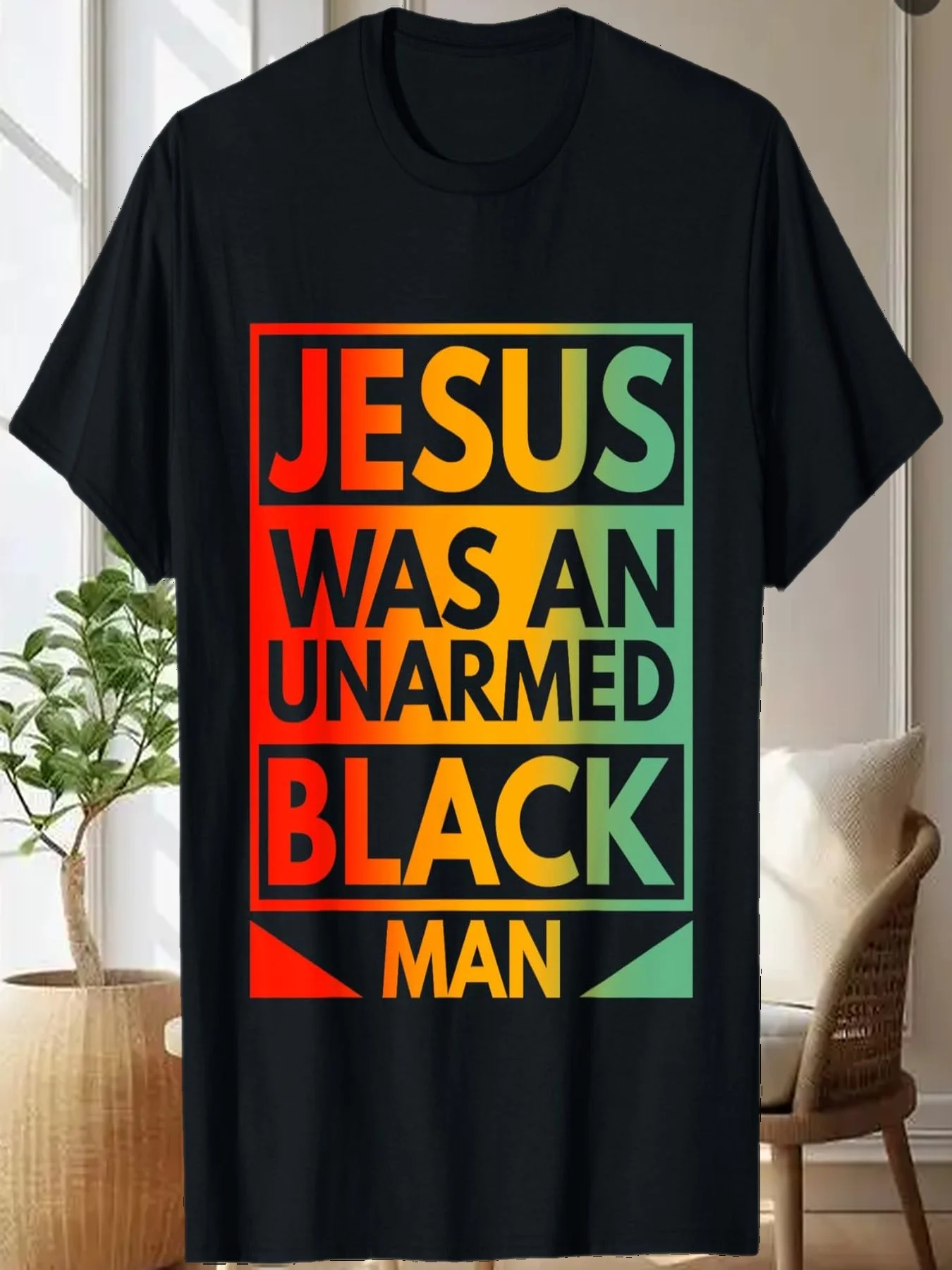 

Иисус был необработанным черным человеком, американская винтажная футболка в стиле ретро