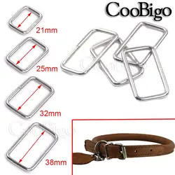 10 pz Metallo Rettangolo Regolabile Cintura Nastro Fibbia Cursore Anello di Cintura O D Anello per Zaino Cinghia Borsa Animali Domestici Collare Accessori FAI DA TE