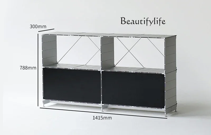 BJ Customizable Module Combined Cabinet DIY Aluminum Alloy Rack Metal Storage Cabinet