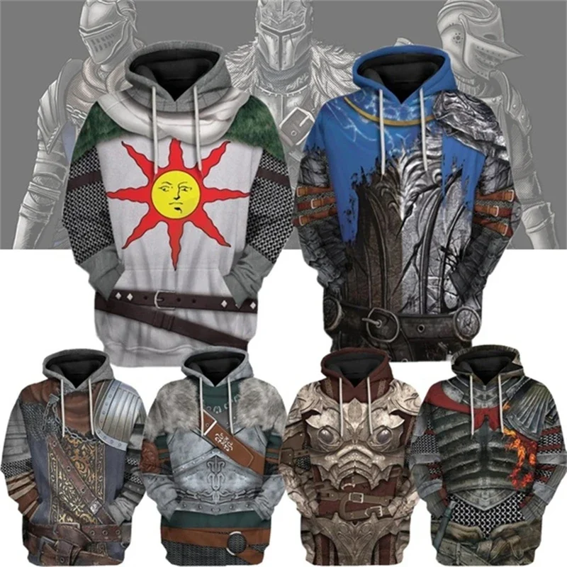 New Fashion Casual Hooded Men's and Women's 3d Printed Popular Game Dark Souls Hoodie Sweatshirt Cool Sport Oversized Loose Top