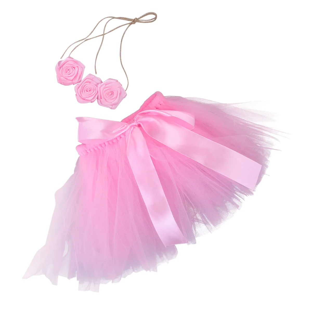 

Newborn Baby Girl Photography Costume Soft Handmade Tutu Skirt Breathable Photo Props Set for Shoots Gifts Presents Skirt