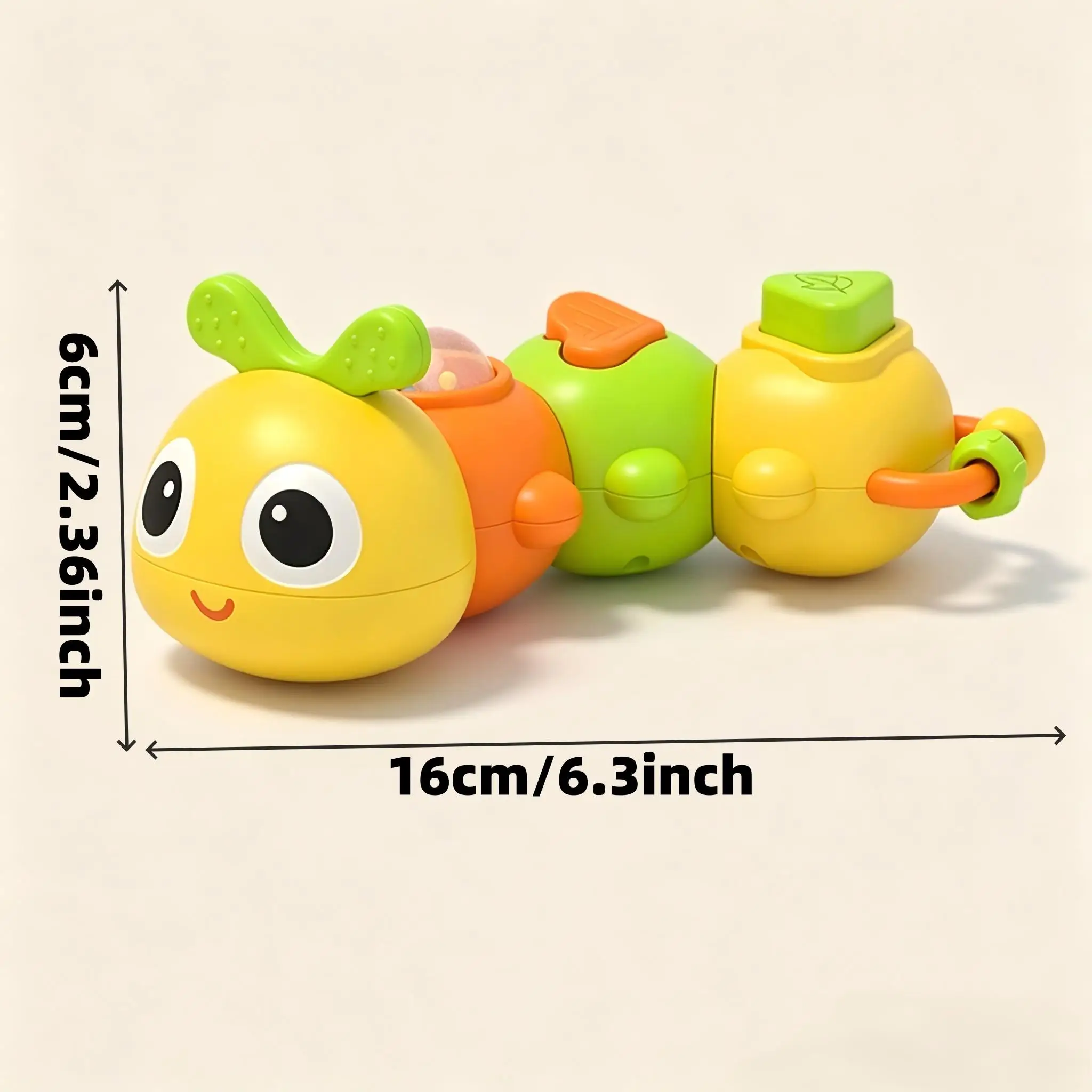 Baby Musical Wobble Sensory Toy, Silicone Bubble Teething Play Toy, Portable Travel Toy for Toddlers