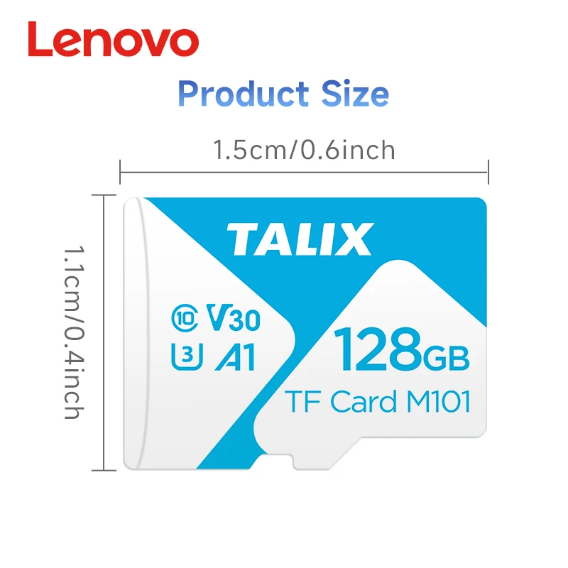 لينوفو تاليكس عالي السرعة ​ ​ بطاقة TF، بطاقة فلاش UHS A1 V30 TF بسعة 32 جيجابايت إلى 256 جيجابايت UHS A1 V30 TF للهواتف المحمولة وأجهزة الكمبيوتر وأجهزة المراقبة