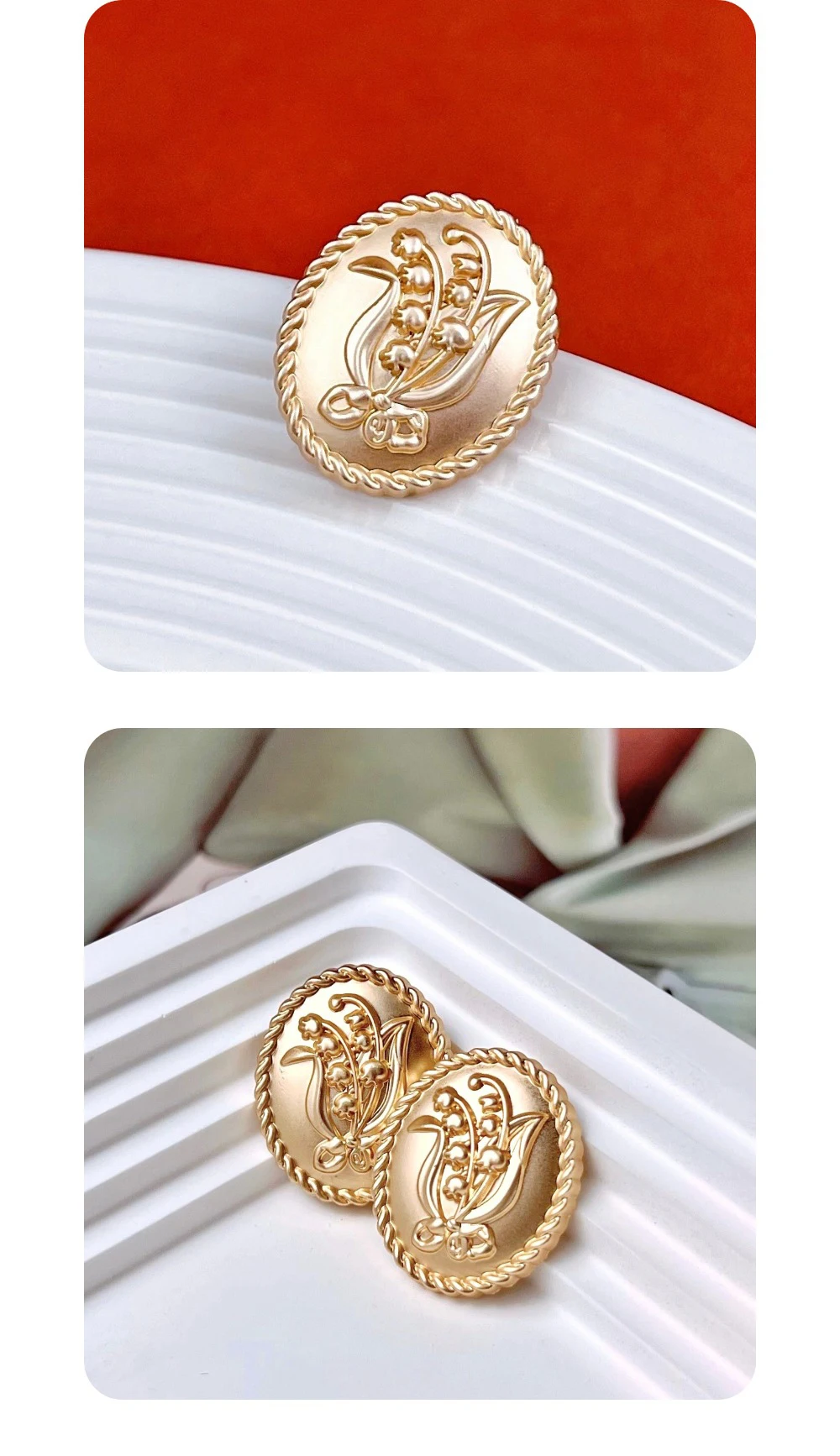 10 Stück Geprägte Metallknöpfe zum Nähen, für Kleidung, Ledertaschen, DIY-Bastelarbeiten, Hochwertige Dekorative Vintage Ovale Knöpfe für Kleider und Accessoires – Detail 2