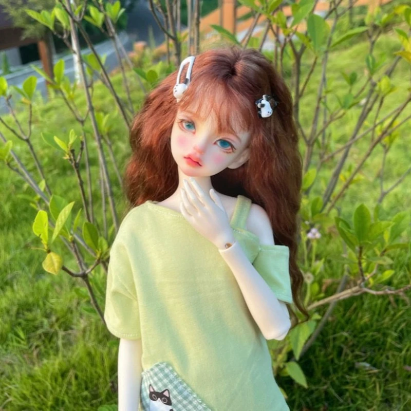 

1/3 1/4 1/6 Doll's Clothes Suit for 60/45/30cm Bjd Doll Green Clothing Girl Toys Dress Up Play House Doll Accessories, No Doll