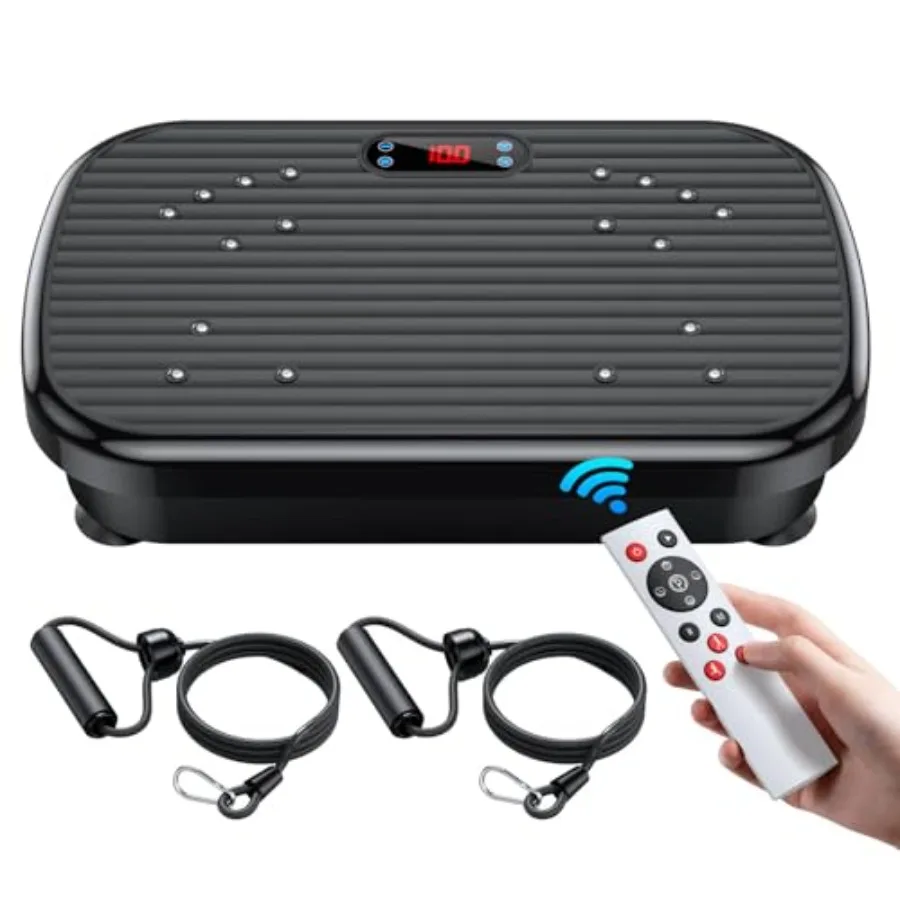 

Виброплатформа для всего тела для лимфодренажа и фитнеса, черная, выдерживает нагрузку до 150 кг